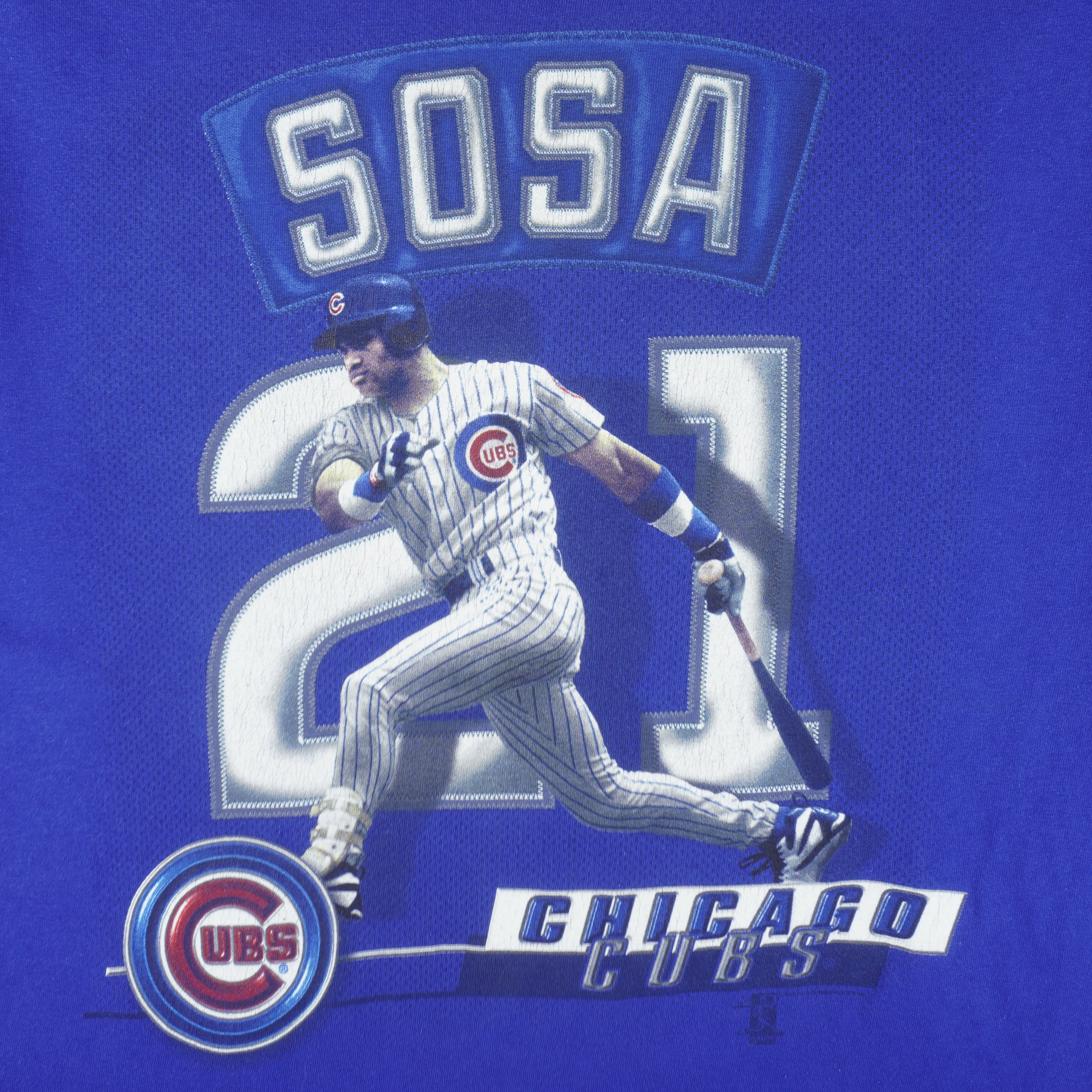 Vintage Starter - Chicago Cubs Sammy Sosa No. 21 T-Shirt 1990s X-Large