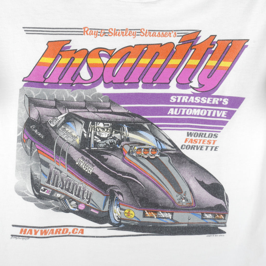 Vintage (Oneita) - Insanity World Fastest Corvette Hayward, CA T-Shirt 1987 Large