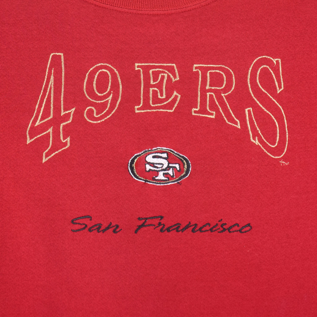 NFL (Lee) - San Francisco 49ers Embroidered Sweatshirt 1990s Large Vintage Retro Football