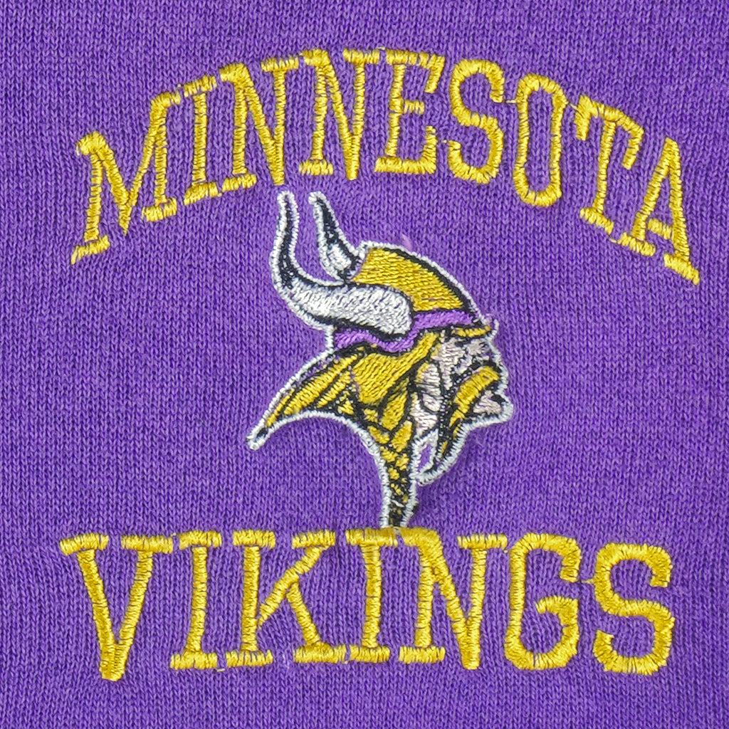 NFL (Logo 7) - Minnesota Vikings Embroidered Crew Neck Sweatshirt 1990s X-Large Vintage Retro Football