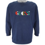 Guess - USA Embroidered Crew Neck Sweatshirt 1990s Large Vintage Retro