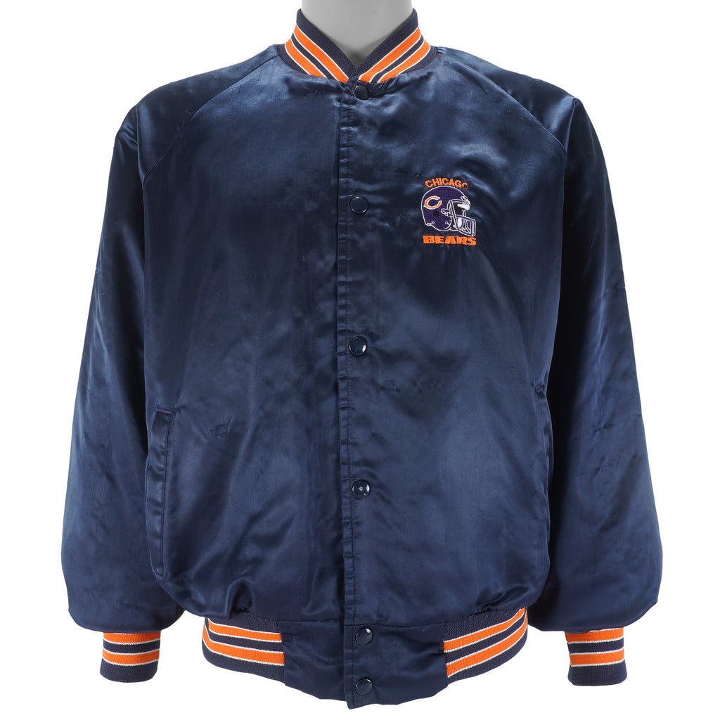 NFL (Chalk Line) - Chicago Bears Satin Button-Up Jacket 1990s X-Large Vintage Retro Football