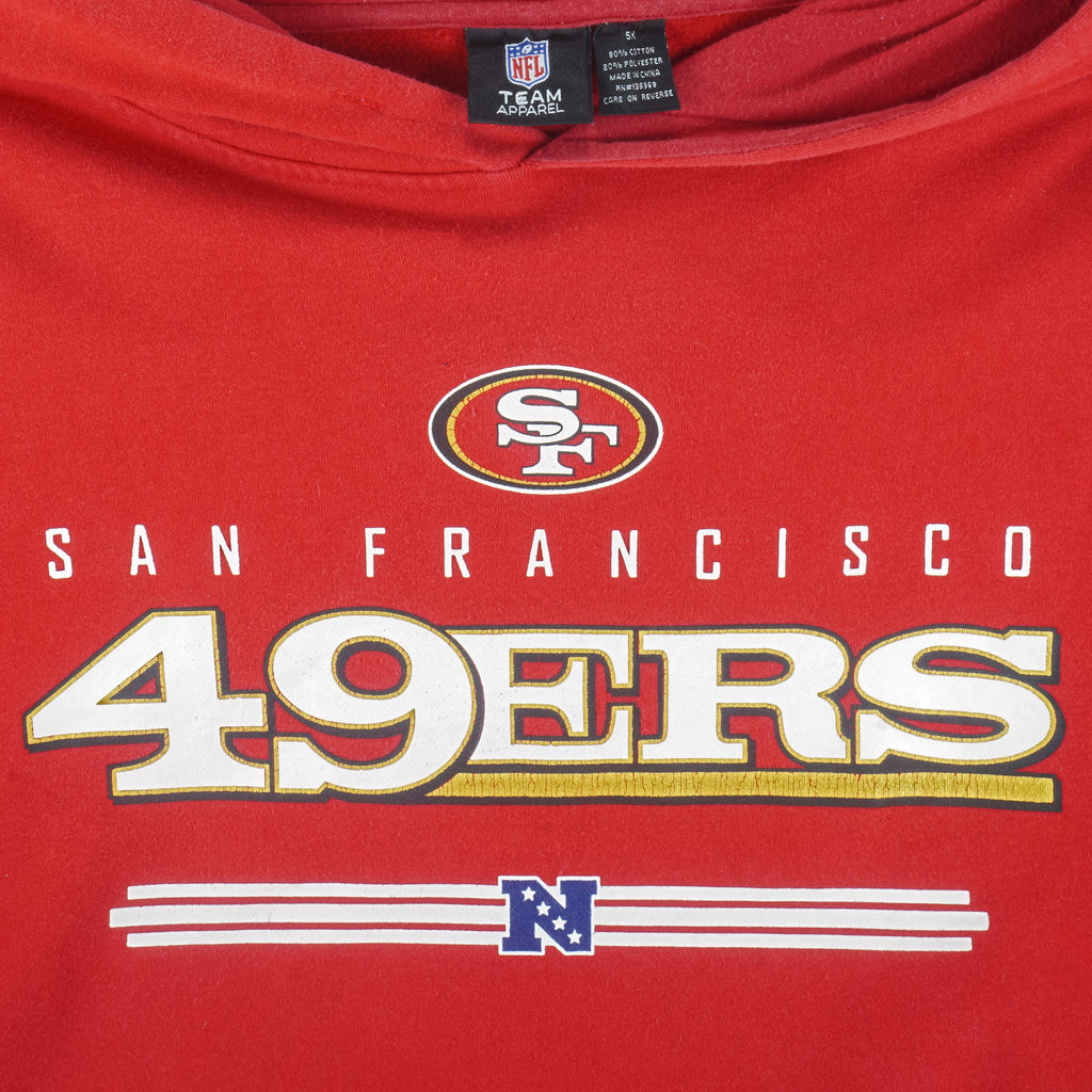 NFL (Team Apparel) - San Francisco 49ers Hooded Sweatshirt 2000s 5X-Large Vintage Retro Football