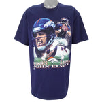 NFL (Pro Player) - Denver Broncos John Elway Statistics T-Shirt 1999 X-Large Vintage Retro Football