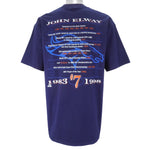 NFL (Pro Player) - Denver Broncos John Elway Statistics T-Shirt 1999 X-Large Vintage Retro Football