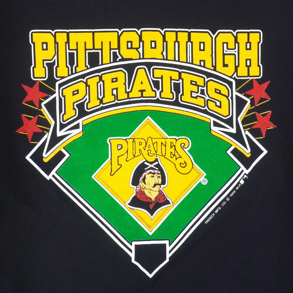 MLB (Trench) - Pittsburgh Pirates Single Stitch T-Shirt 1988 X-Large Vintage Retro Baseball