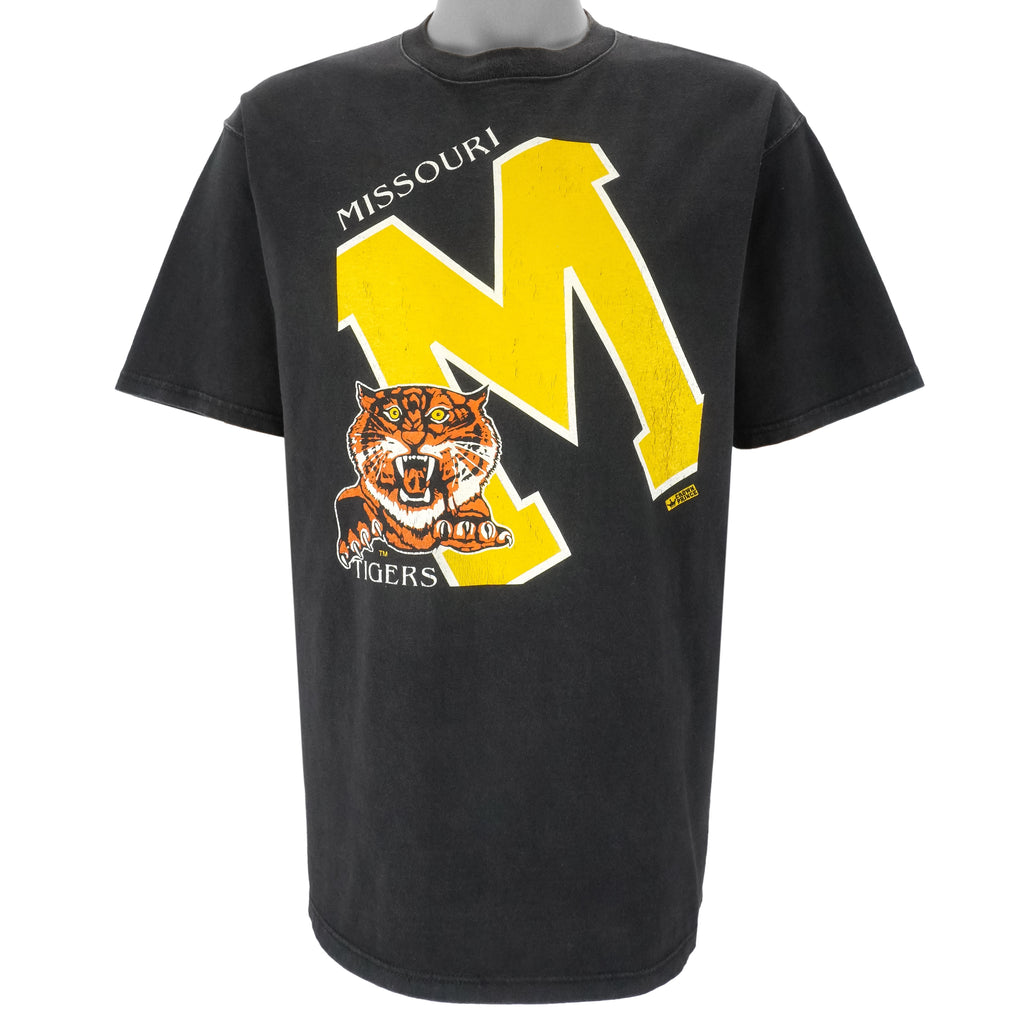 NCAA (Soffe's Choice) - Missouri Tigers Big Logo T-Shirt 1990s Large Vintage Retro College