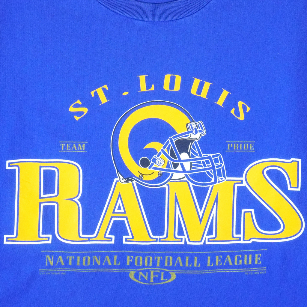 NFL (Lee) - St. Louis Rams Helmet T-Shirt 1999 X-Large Vintage Retro Football