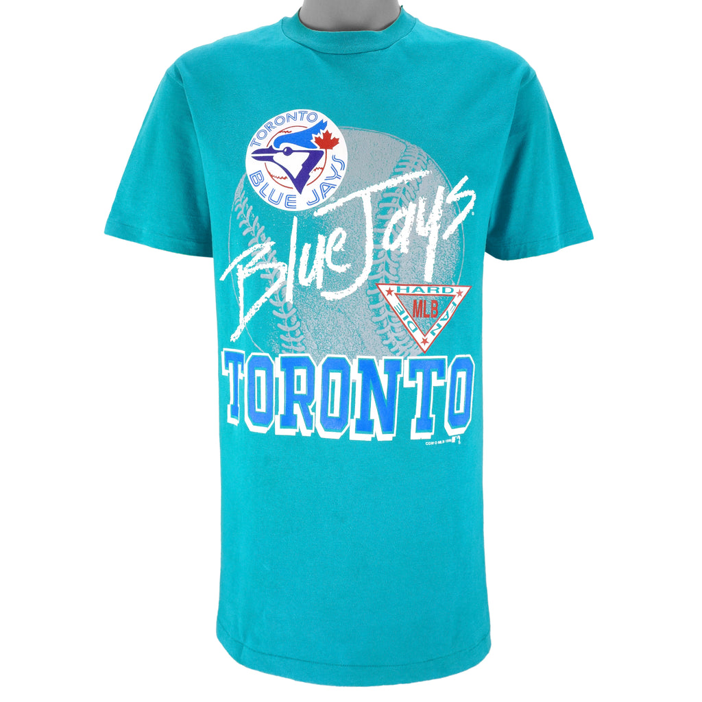 MLB (Hanes) - Toronto Blue Jays Single Stitch T-Shirt 1990 Large Vintage Retro Baseball