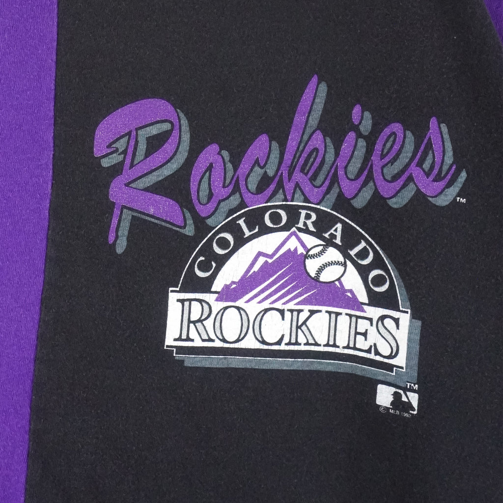 MLB (Salem) - Colorado Rockies T-Shirt 1992 Medium Vintage Retro Baseball