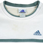 Reworked (Adidas) - Light Brown with Pattern Patchwork Sweatshirt Large Vintage Retro