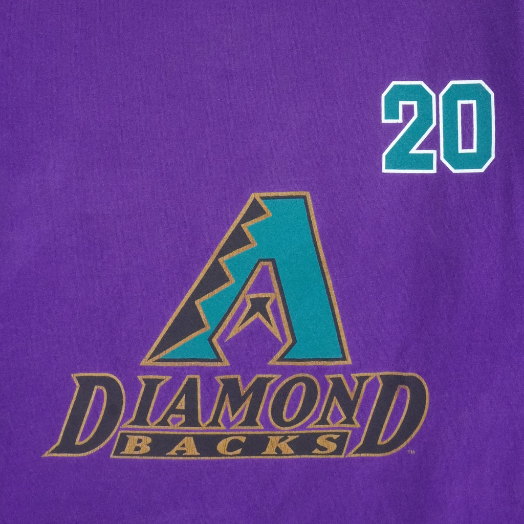 MLB (Lee) - Arizona Diamondbacks Gonzalez No.20 T-Shirt 1990s Large Vintage Retro Baseball