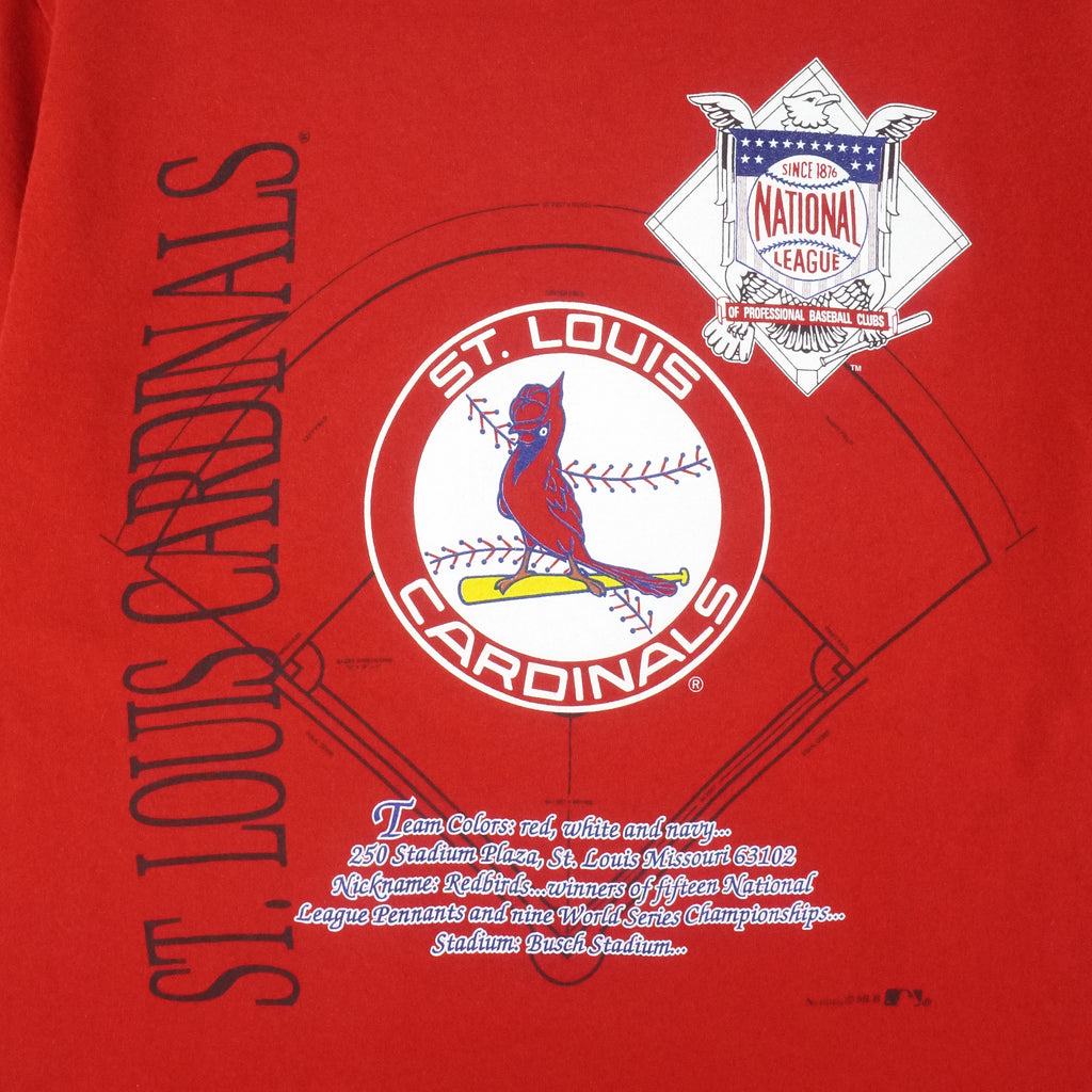 MLB (Nutmeg) - St. Louis Cardinals Single Stitch T-Shirt 1990s Large Vintage Retro Baseball