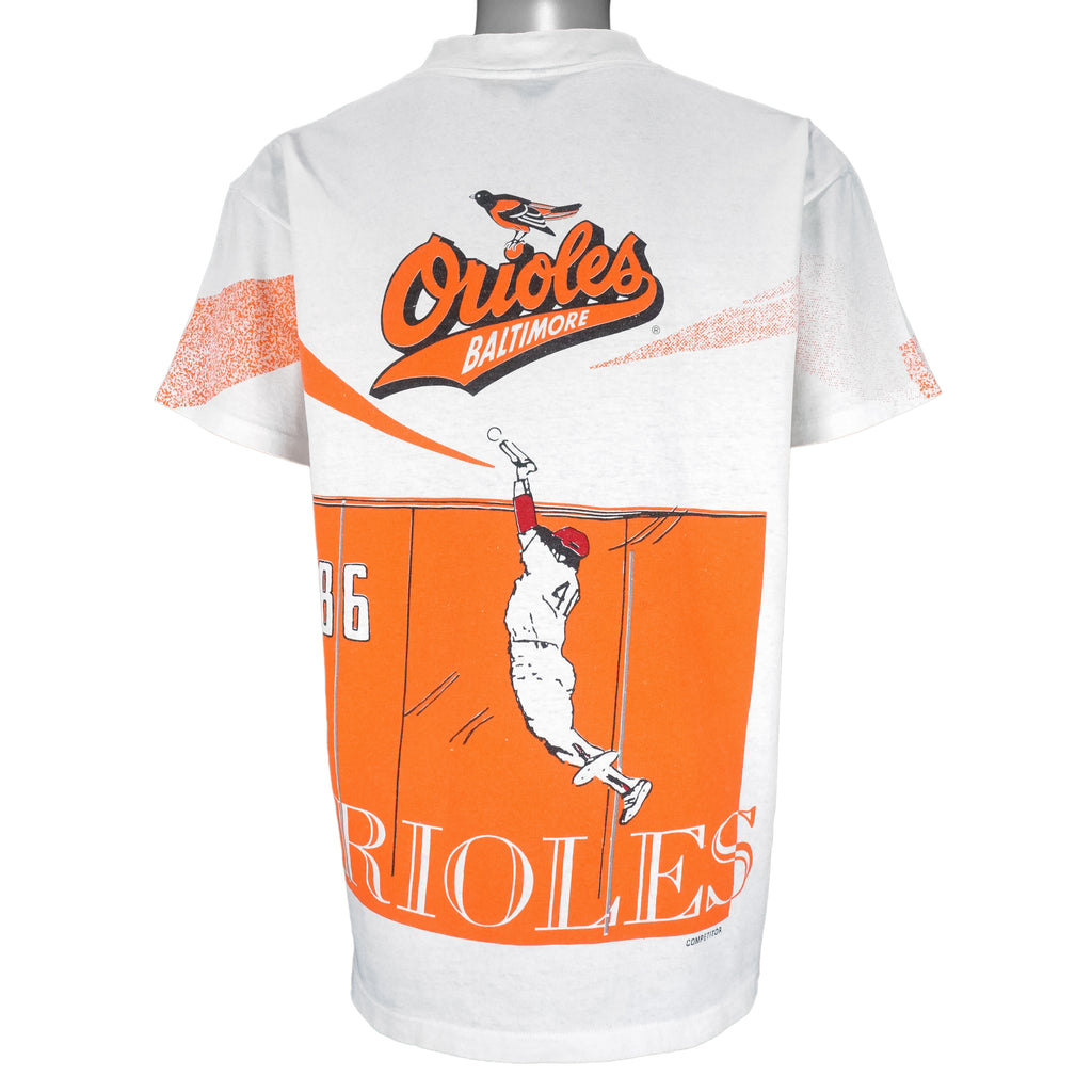 MLB (Competitor) - Baltimore Orioles Big Print T-Shirt 1990s Large Vintage Retro Baseball