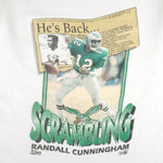 NFL (Salem) - Philadelphia Eagles Scrambling, Randall Cunningham T-Shirt 1992 Large Vintage Retro Football