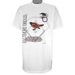 MLB (Nutmeg) - Baltimore Orioles Single Stitch T-Shirt 1990s X-Large