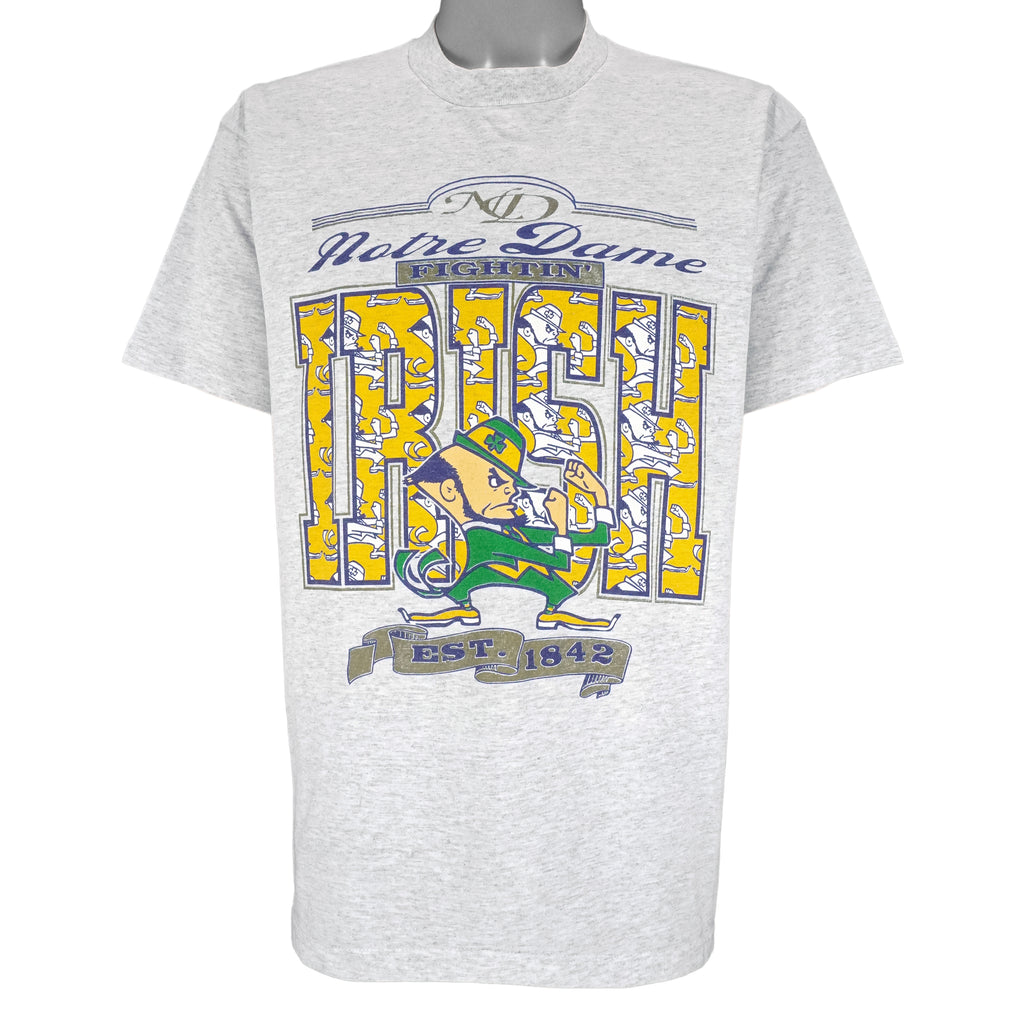 NCAA (TNT) - Notre Dame Fighting Irish Single Stitch T-Shirt 1990s X-Large Vintage Retro College