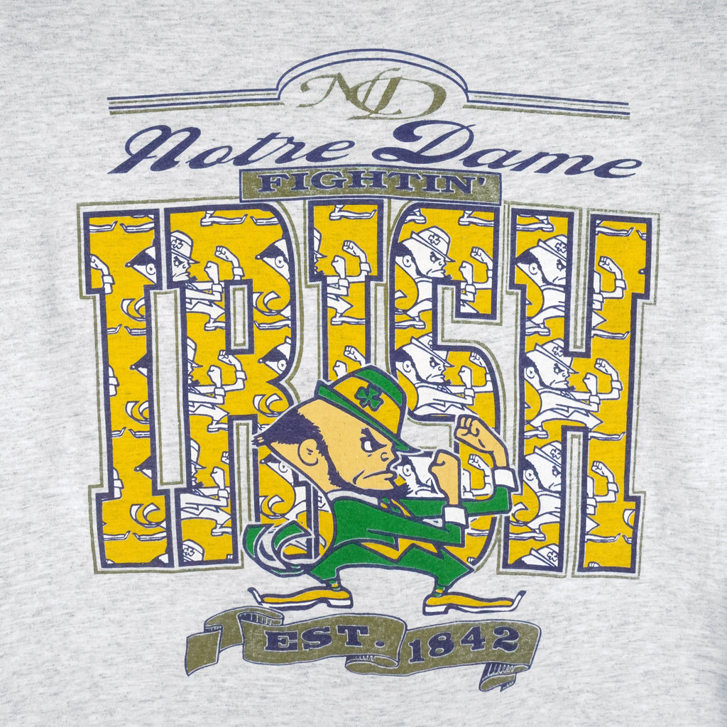 NCAA (TNT) - Notre Dame Fighting Irish Single Stitch T-Shirt 1990s X-Large Vintage Retro College