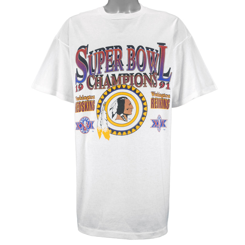 NFL (Logo 7) - Washington Redskins Super Bowl Champs 26th T-Shirt 1991 XX-Large Vintage Retro Football