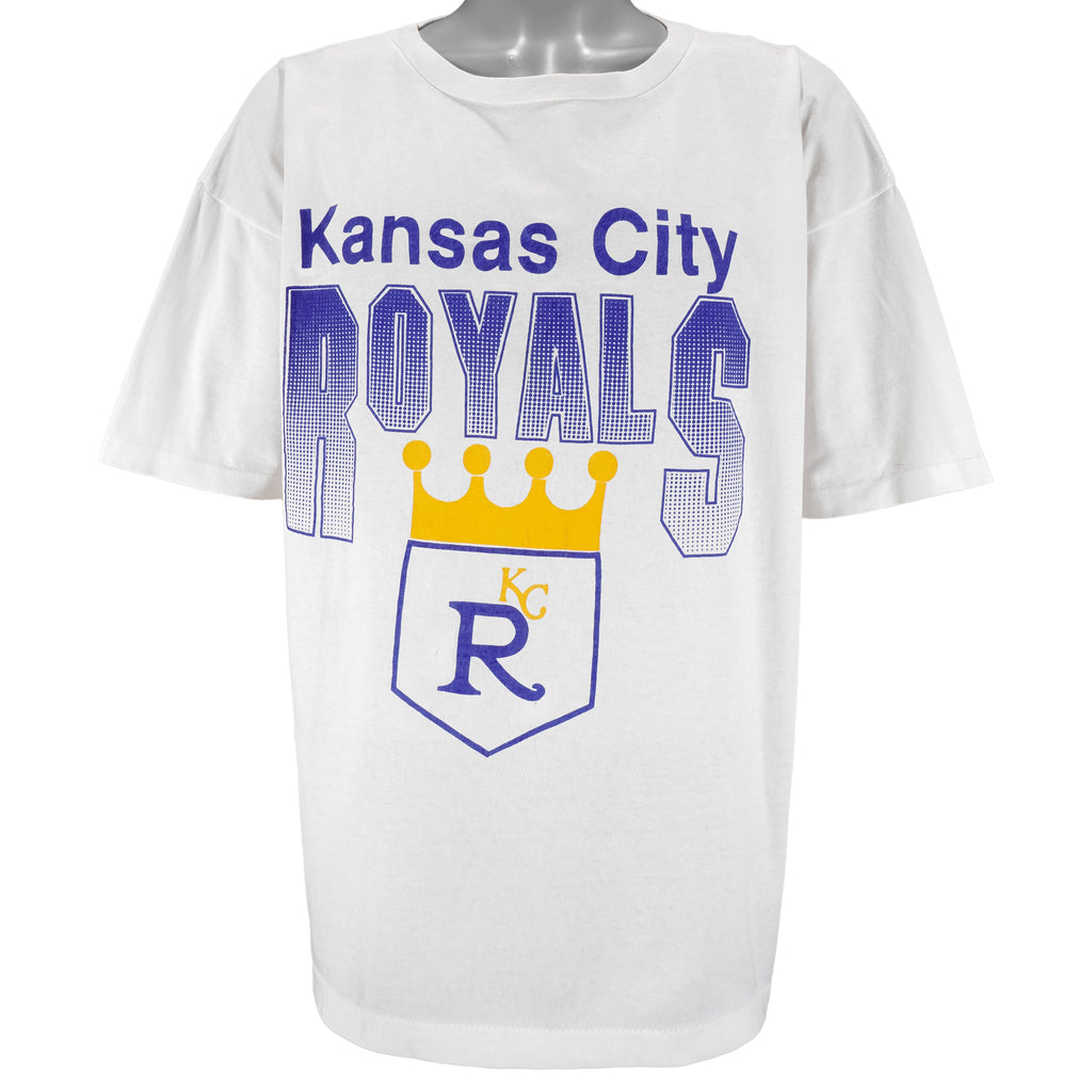 MLB - Kansas City Royals Single Stitch T-shirt 1990s X-Large Vintage Retro Baseball