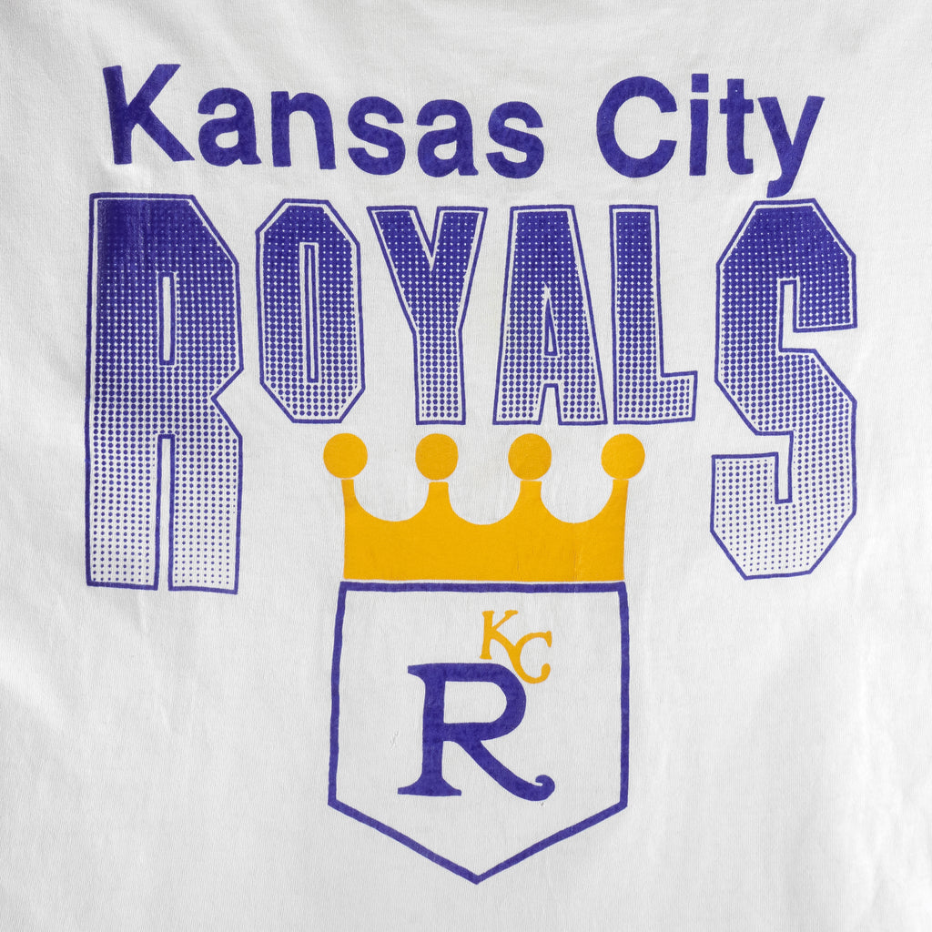 MLB - Kansas City Royals Single Stitch T-shirt 1990s X-Large Vintage Retro Baseball