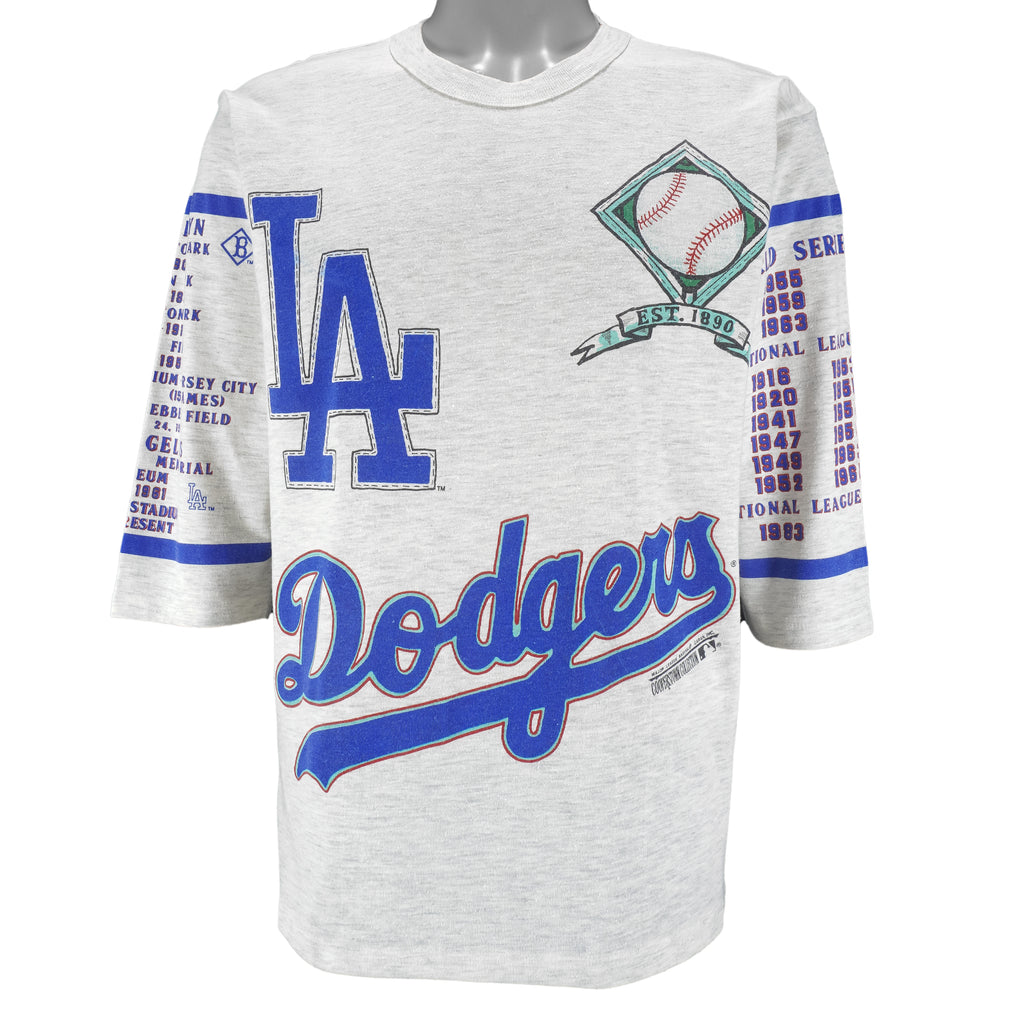 MLB (Long Gone) - Los Angeles Dodgers World Champions T-Shirt 1990s Large Vintage Retro Baseball