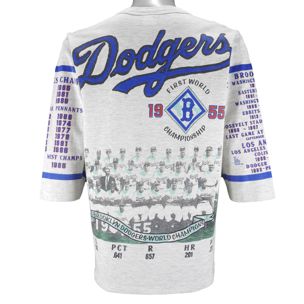 MLB (Long Gone) - Los Angeles Dodgers World Champions T-Shirt 1990s Large Vintage Retro Baseball