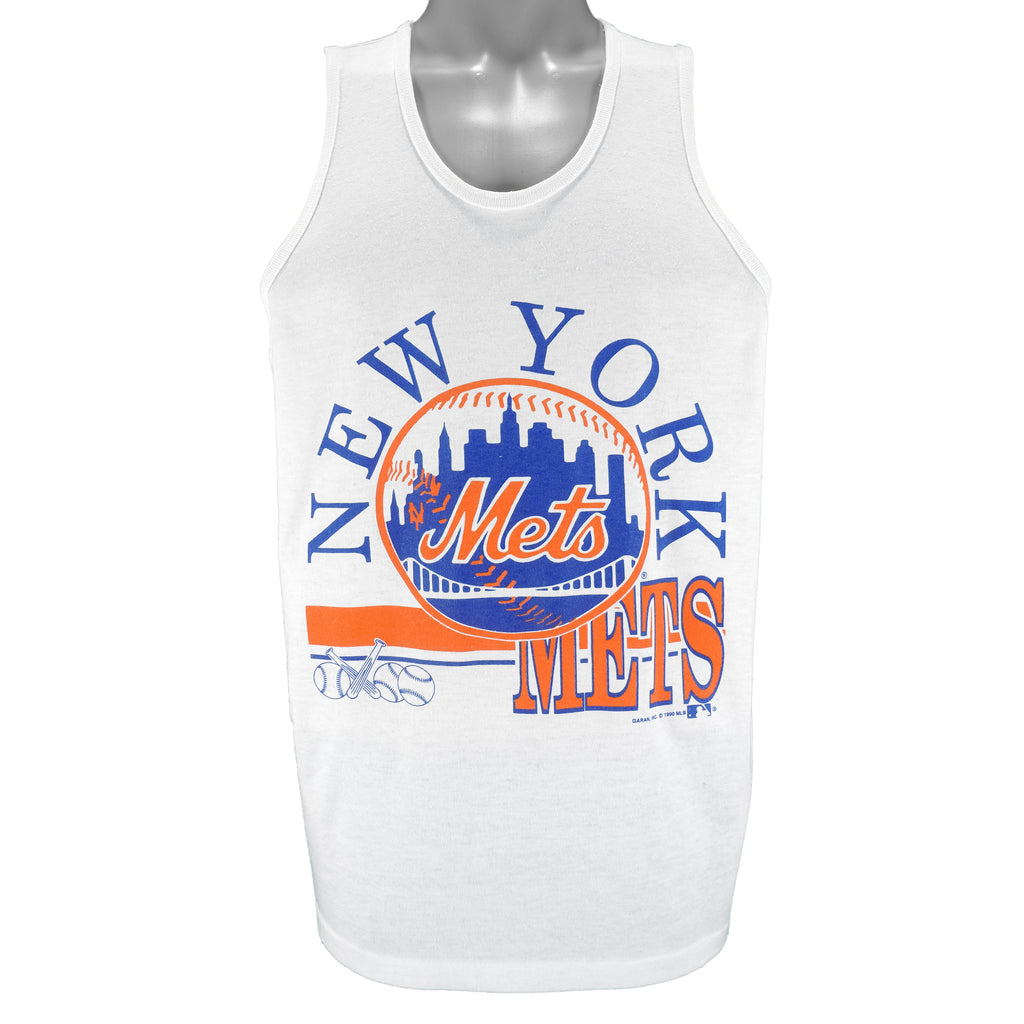 MLB (Garan) - New York Mets Sleeveless T-Shirt 1990 X-Large Vintage Retro Baseball