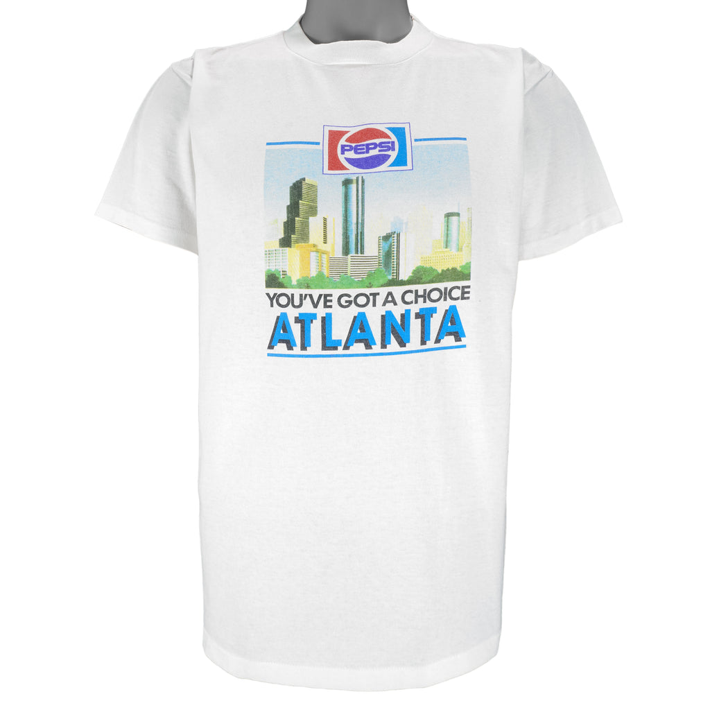 Vintage (Royal) - Pepsi You've Got A Choice Atlanta Single Stitch T-Shirt 1990s Large Vintage Retro 