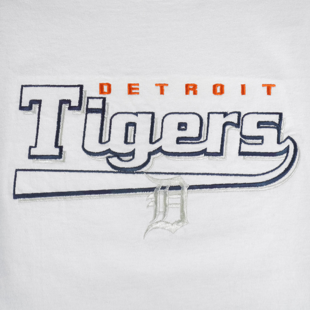 MLB (Lee) - Detroit Tigers Embroidered T-Shirt 1990s Large Vintage Retro Baseball