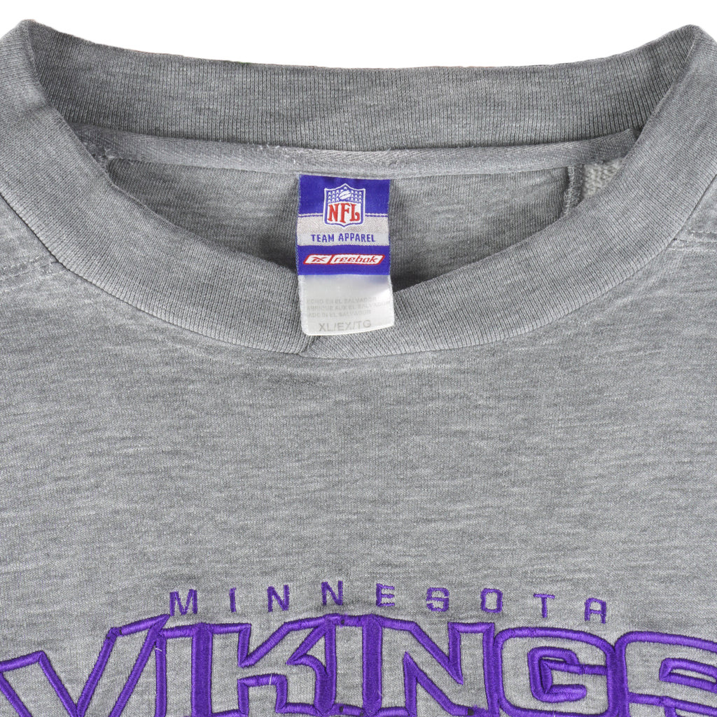 Reebok - Minnesota Vikings Embroiodered Crew Neck Sweatshirt 1990s X-Large