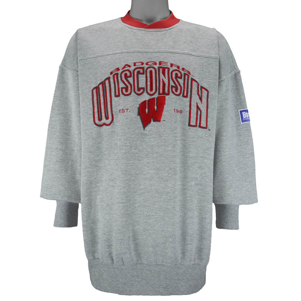 NCAA (Lee) - Wisconsin Badgers Embroidered Sweatshirt 1990s X-Large Vintage Retro Football College