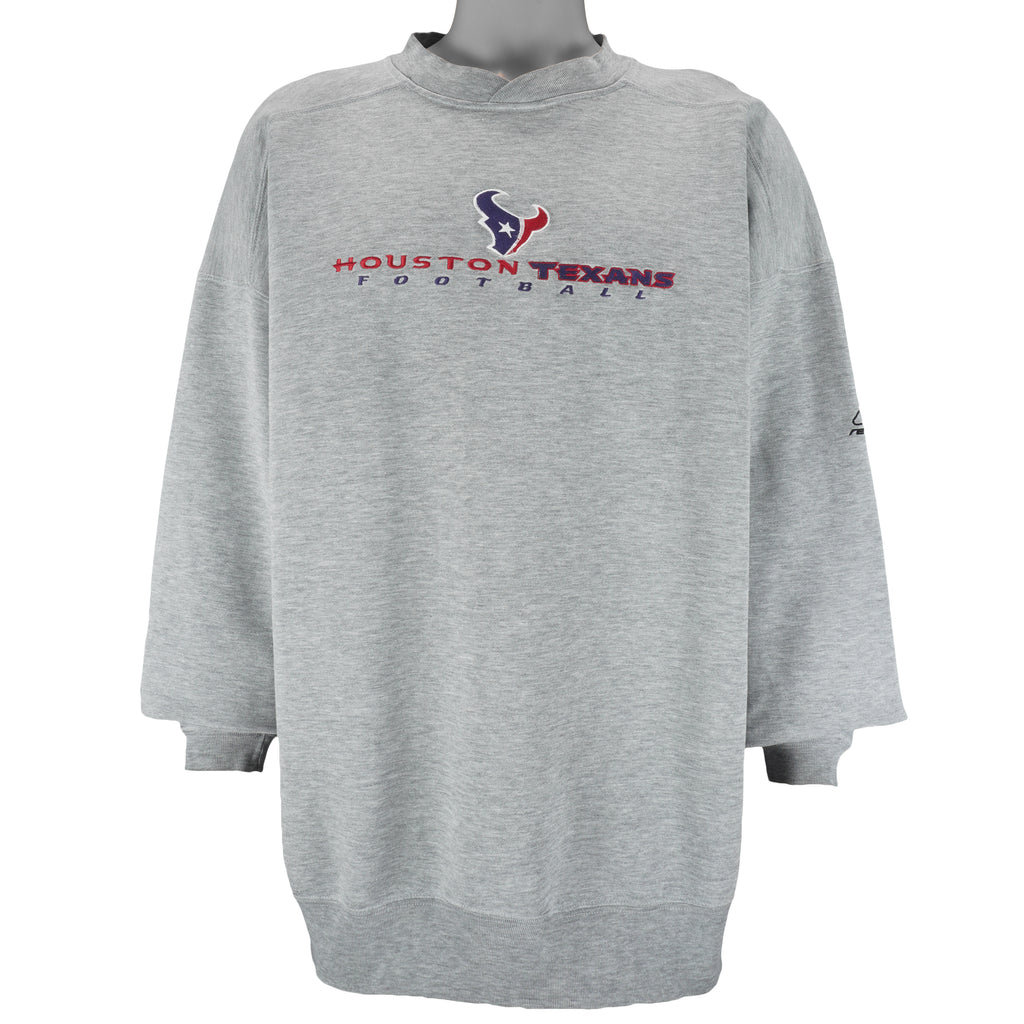 NFL - Houston Texans Embroidered Crew Neck Sweatshirt 2000s XX-Large Vintage Retro Football