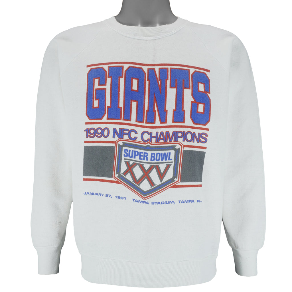 NFL (Fruit Of The Loom) - New York Giants Super Bowl XXV Sweatshirt 1990 Medium