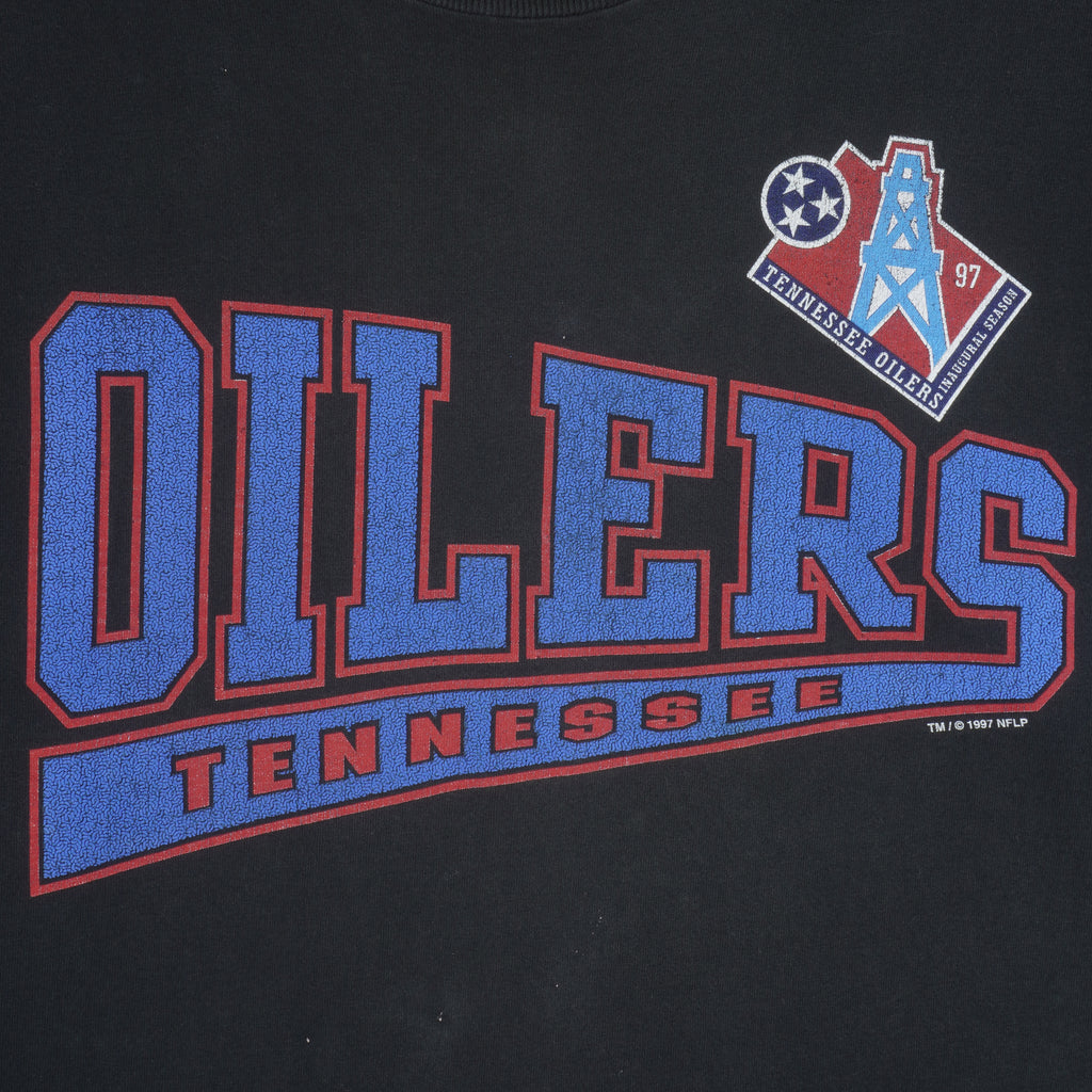 NFL - Tennessee Oilers Single Stitch T-Shirt 1997 X-Large Vintage Retro Football