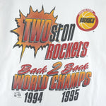 NBA (Salem) - Houston Rockets Back 2 Back World Champs T-Shirt 1995 X-Large