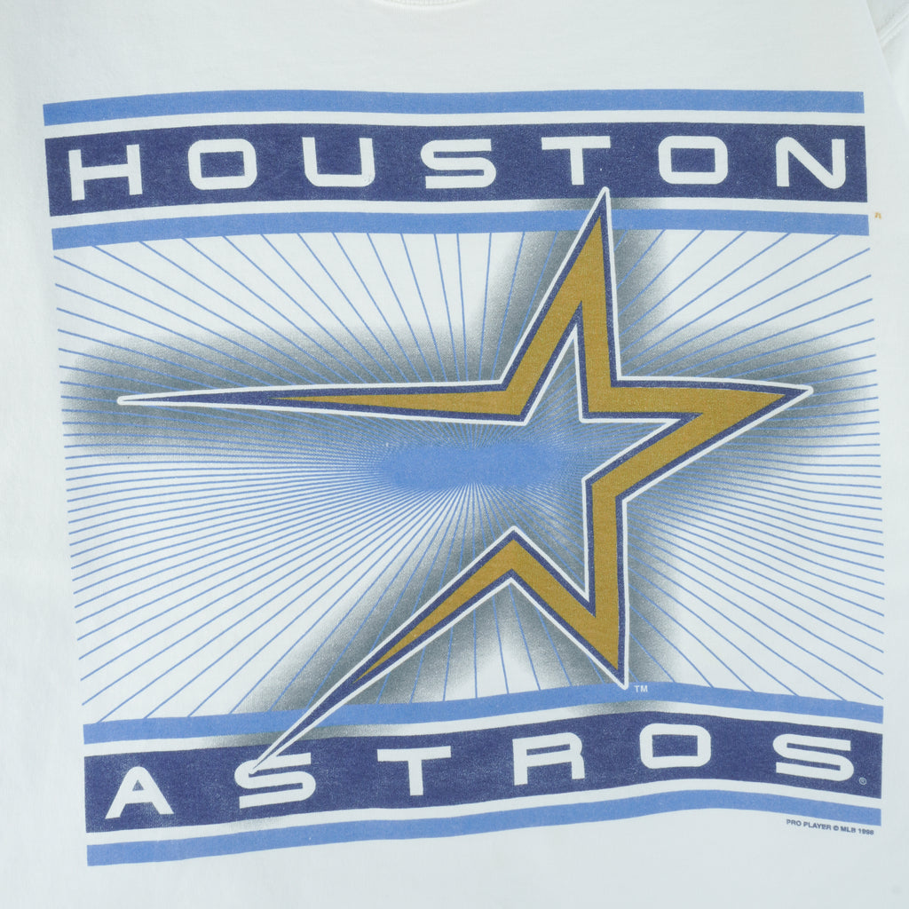 MLB (Pro Player) - Houston Astros Single Stitch T-Shirt 1998 Large Vintage Retro Baseball