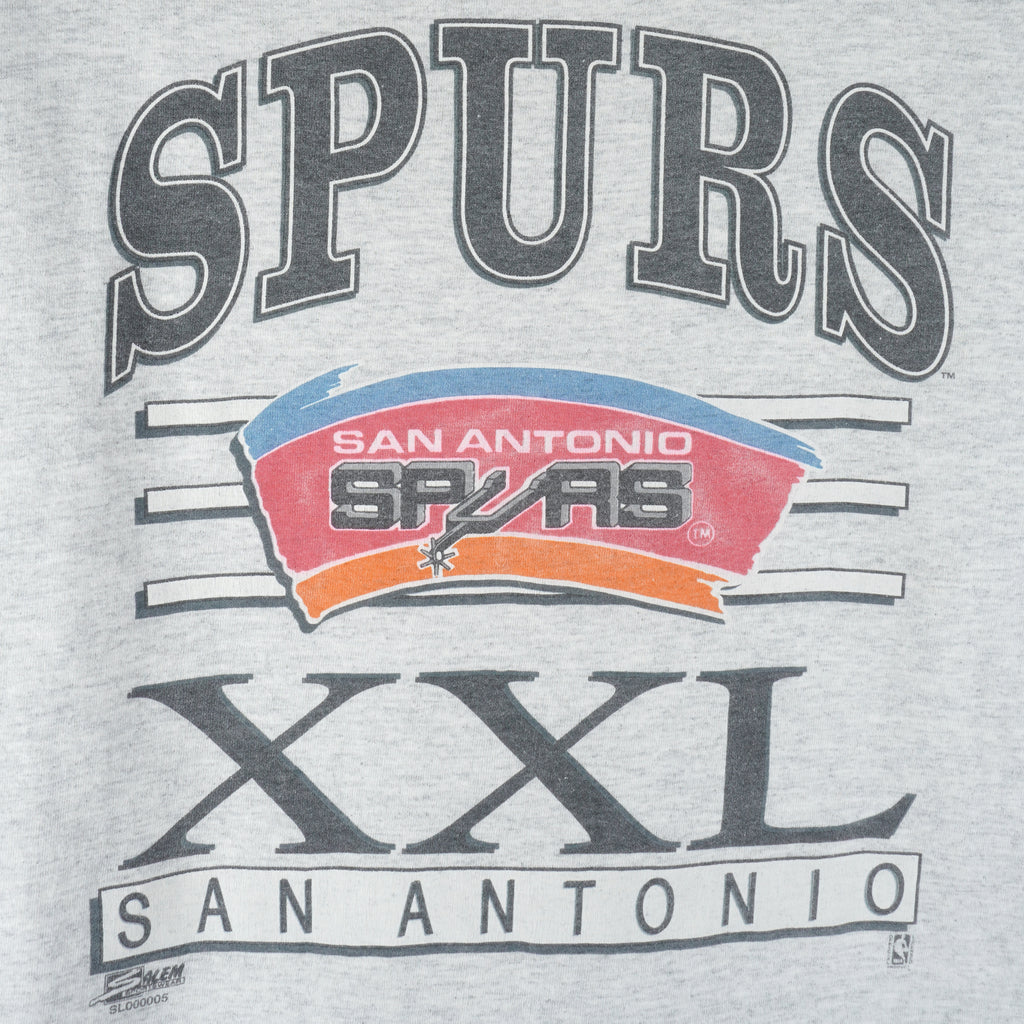 NBA (Salem) - San Antonio Spurs XXL Spell-Out T-Shirt 1990s X-Large