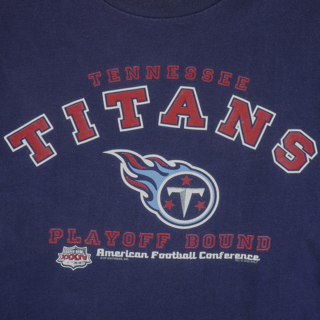 NFL (Lee) - Tennessee Titans Playoff Bound T-Shirt 2000 X-Large Vintage Retro Football