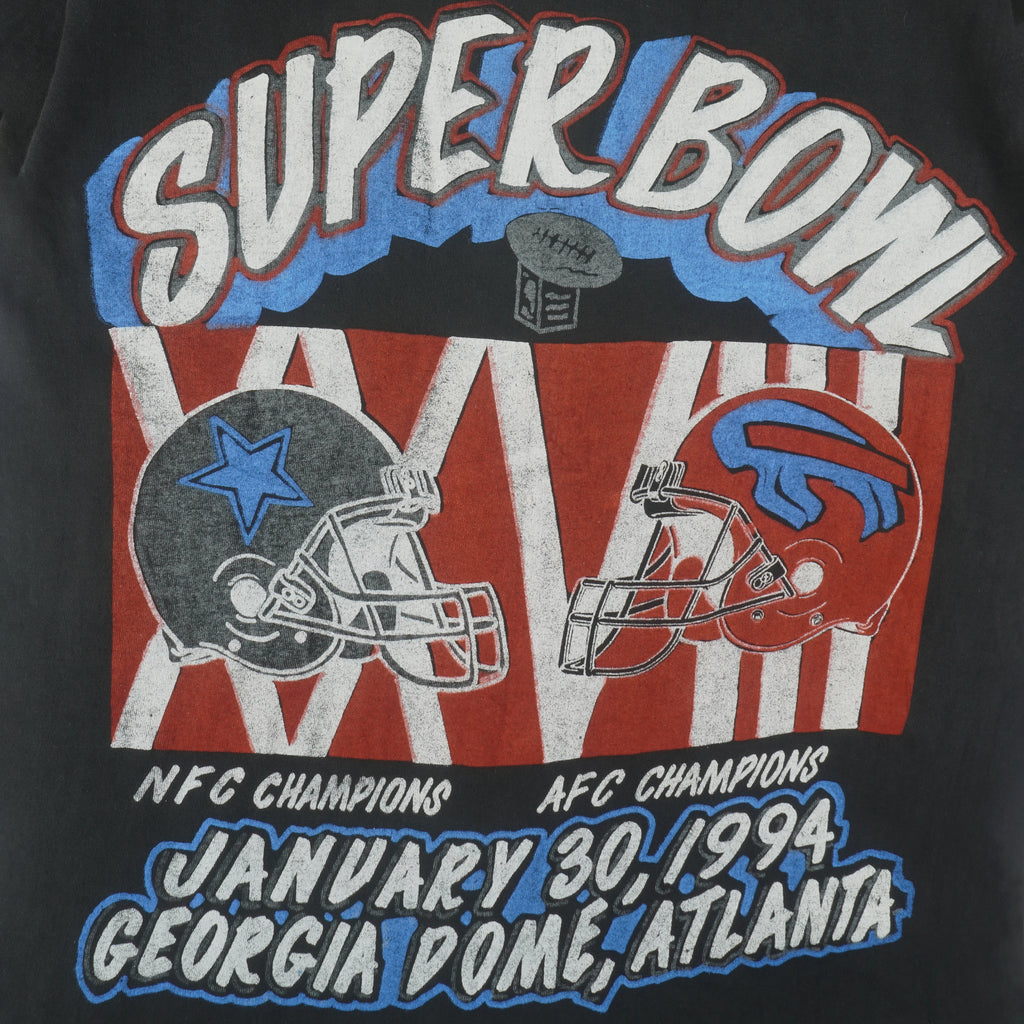 NFL - Cowboys VS Bills Super Bowl 27th Champions T-Shirt 1994 Medium vintage Retro Football