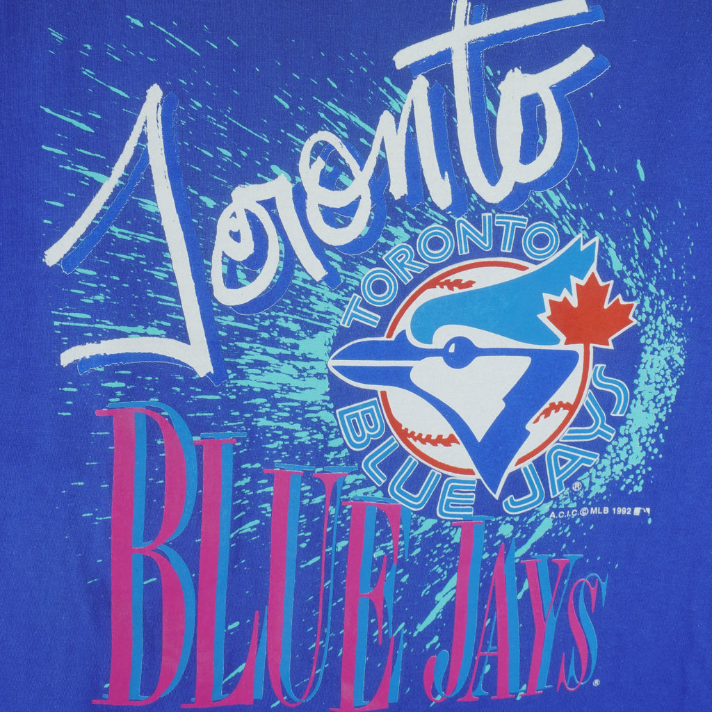 MLB (Softwear) - Toronto Blue Jays Single Stitch T-Shirt 1992 Medium