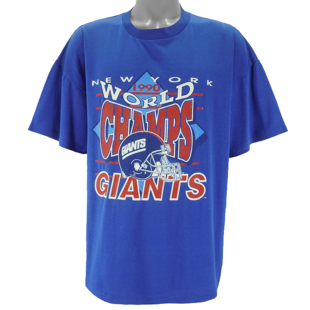 NFL (Trench) - New York Giants World Champs T-Shirt 1990 X-Large Vintage Retro Football