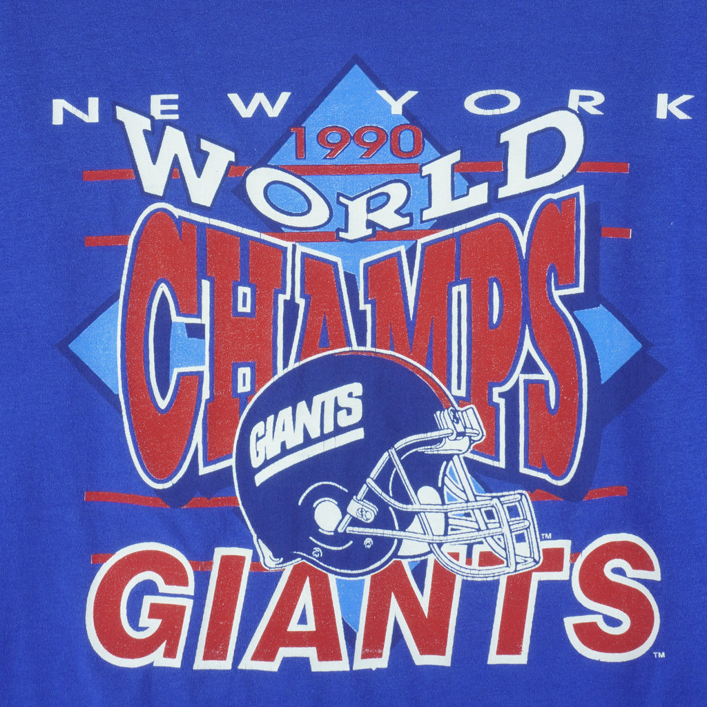 NFL (Trench) - New York Giants World Champs T-Shirt 1990 X-Large Vintage Retro Football