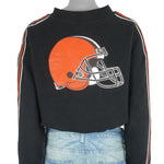 Reworked (NFL) - Cleveland Browns Cropped Sweatshirt Womens Medium Vintage Retro