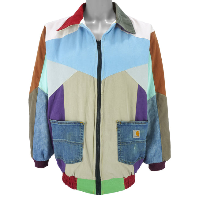 Carhartt Reworked Color Block Zip Up Sweatshirt/ Jacket Size L
