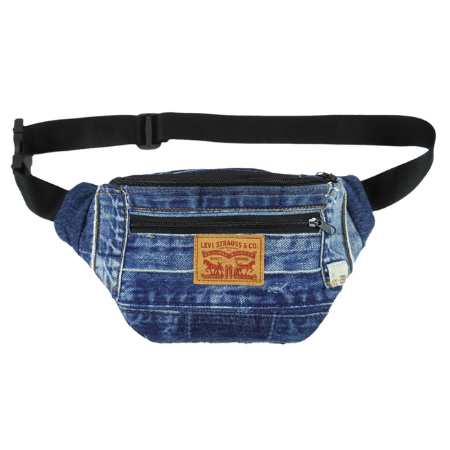 Vintage Reworked Levis Patchwork Denim Fanny Pack Bag Vintage Club Clothing