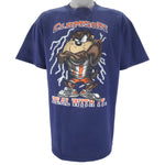 NCAA (Warner Bros) - Clemson Tigers X Taz Deal With It Lightning T-Shirt 1996 X-Large