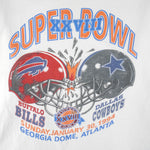 NFL - Cowboys VS Bills Super Bowl 27th Helmet T-Shirt 1994 X-Large Vintage Retro Football