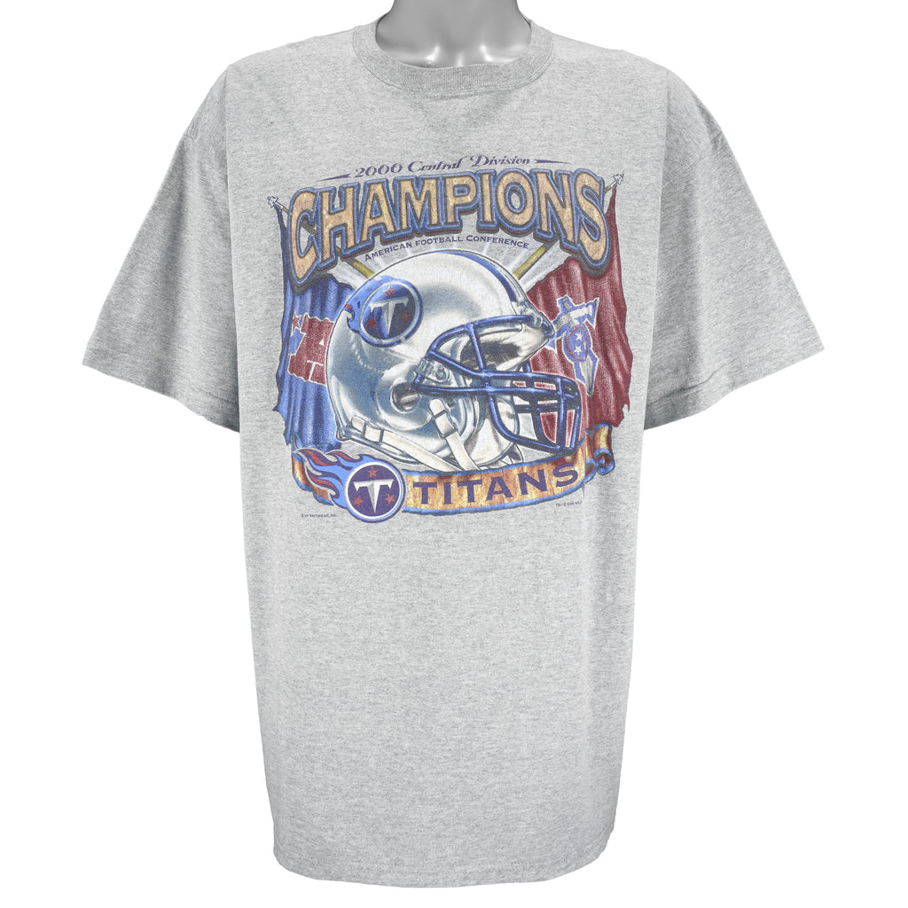 NFL (Lee) - Tennessee Titans Central Division Champs T-Shirt 2000 X-Large Vintage Retro Football