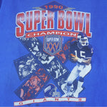 NFL (Salem) - New York Giants Super Bowl Champs 25th T-Shirt 1990 Large Vintage Retro Football